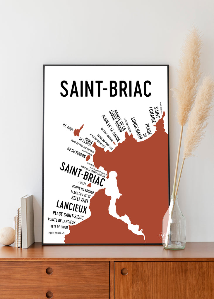 Poster Carte de France des V and B