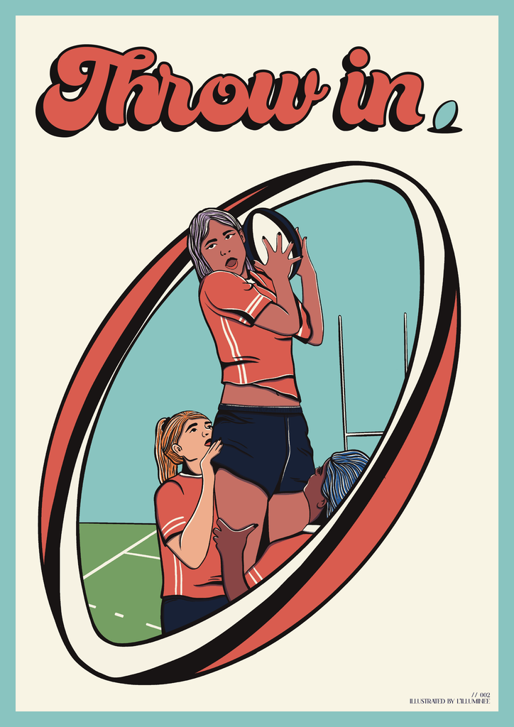 Poster vintage sport, rugby