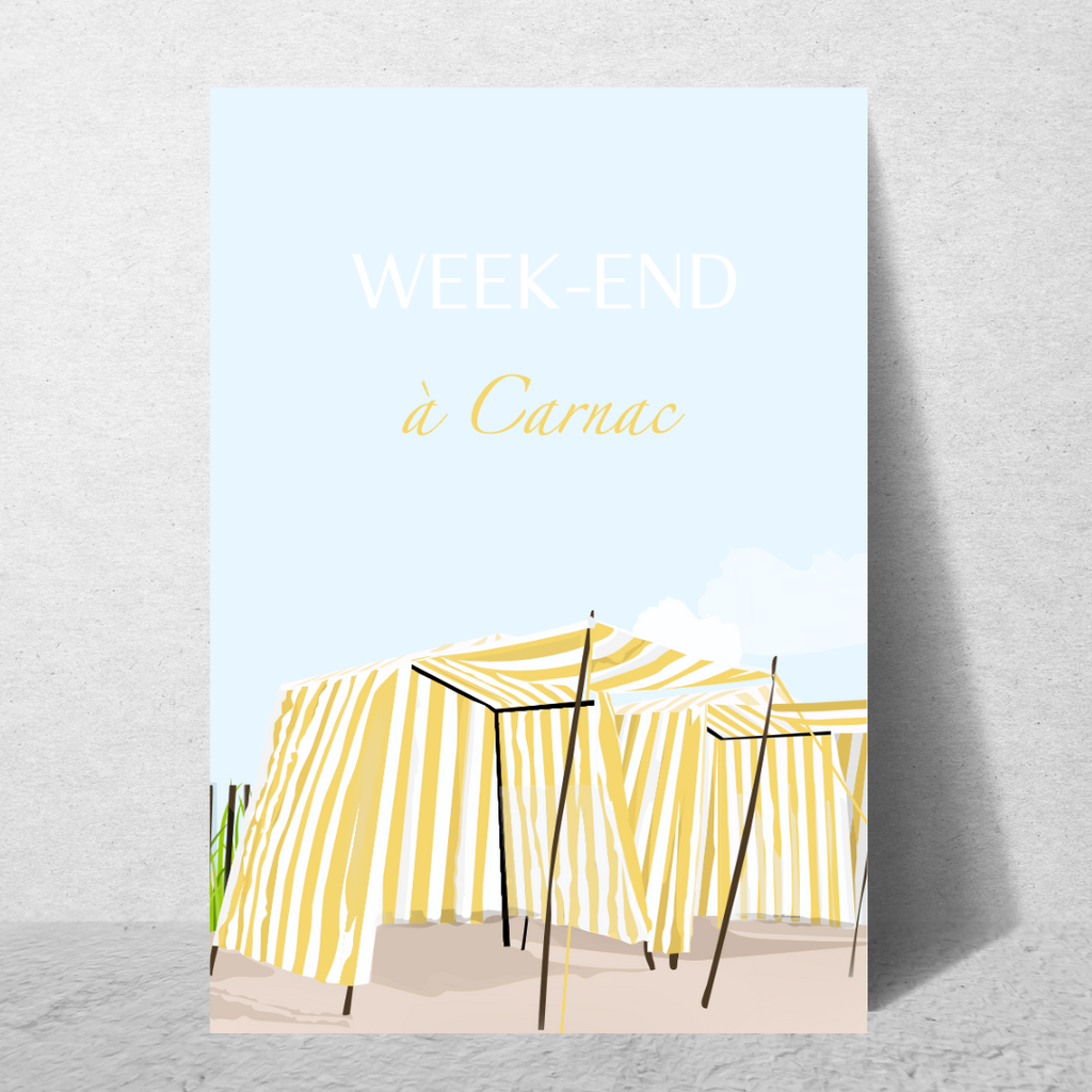 Affiche week-end à Carnac, plage